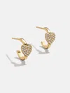 Baublebar 18k Gold Heart Delicate Hoop Earrings In Gold