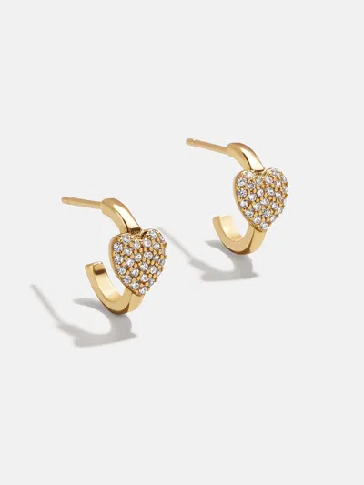 Baublebar 18k Gold Heart Delicate Hoop Earrings