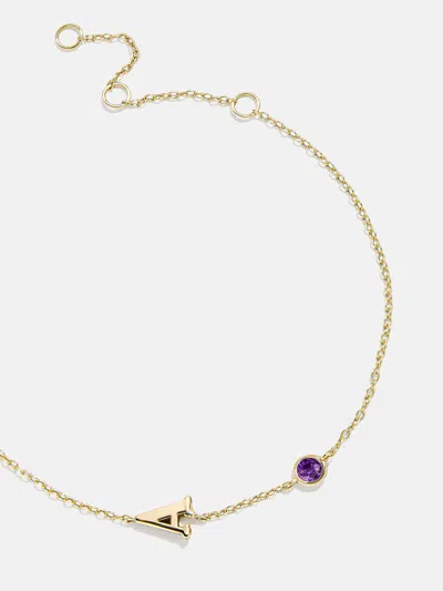 Baublebar 18k Gold Initial Birthstone Custom Bracelet