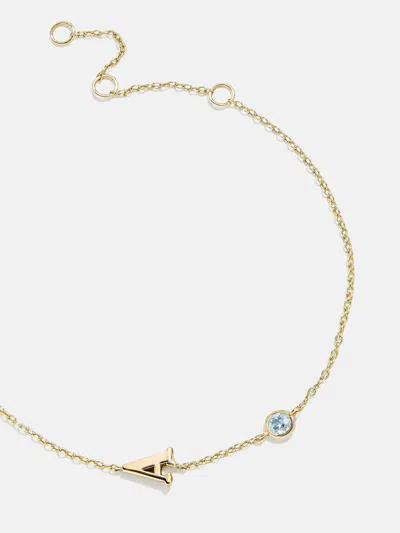 Baublebar 18k Gold Initial Birthstone Custom Bracelet