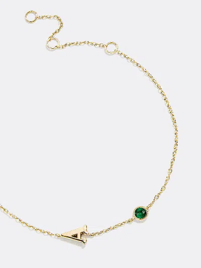Baublebar 18k Gold Initial Birthstone Custom Bracelet