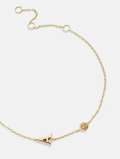 Baublebar 18k Gold Initial Birthstone Custom Bracelet