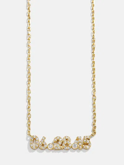 Baublebar 18k Gold Pavé Custom Number Necklace