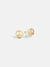 Baublebar 18k Gold Peace Sign Delicate Stud Earrings In Gold