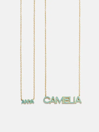 Baublebar 18k Gold Semi-precious Custom Nameplate Necklace