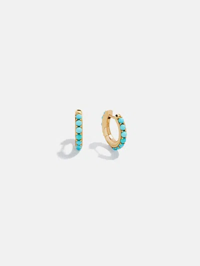 Baublebar 18k Gold Semi-precious Huggie Earrings In Blue