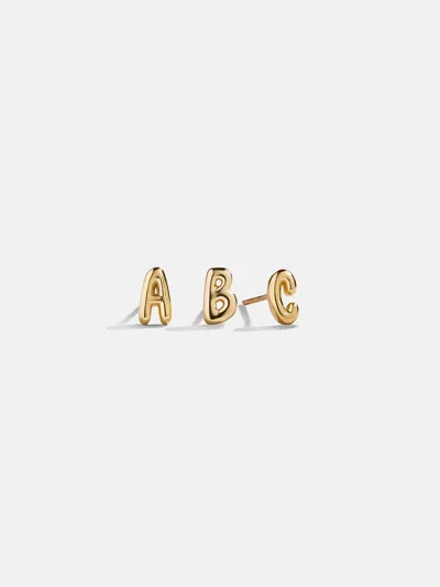 Baublebar 18k Gold Single Bubble Initial Earring