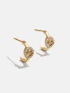 Baublebar 18k Gold Smiley Delicate Hoop Earrings In Gold