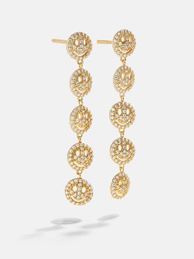 Baublebar 18k Gold Smiley Face Drop Earrings