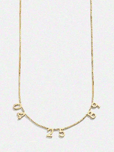 Baublebar 18k Gold Spaced Number Custom Necklace