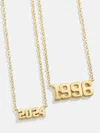 Baublebar 18k Gold Varsity Font Custom Number Necklace In Gold