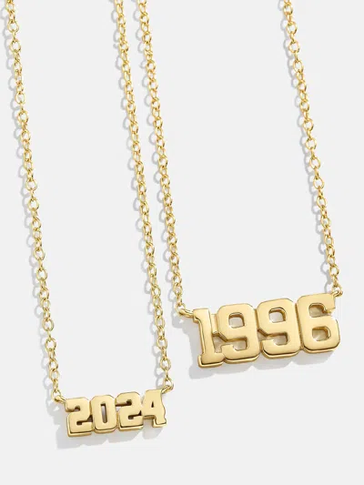 Baublebar 18k Gold Varsity Font Custom Number Necklace