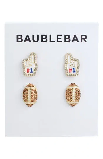 Baublebar 2-pack Assorted Football Stud Earrings In Multi