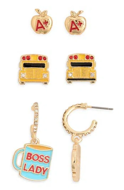 Baublebar 3-piece Back To School Earrings Set
