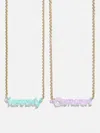 Baublebar Acrylic Custom Nameplate Necklace In Multi
