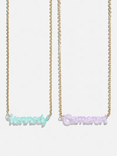 Baublebar Acrylic Custom Nameplate Necklace In Multi