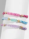 Baublebar Acrylic Kids' Custom Nameplate Bracelet In Multi