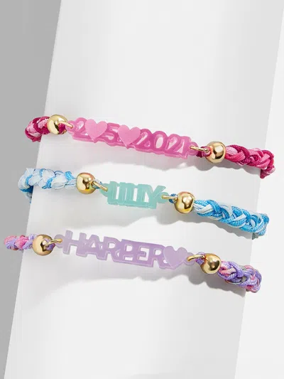 Baublebar Acrylic Kids' Custom Nameplate Bracelet In Multi