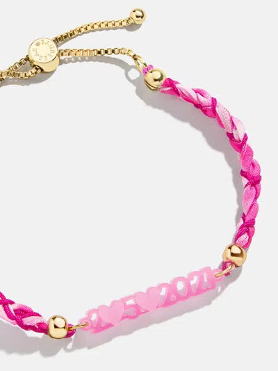 Baublebar Acrylic Kids' Custom Nameplate Bracelet In Pink