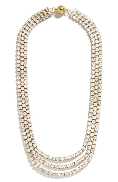 Baublebar Alexandria Layered Crystal Necklace In Gold