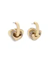 Baublebar Alexia Pave Double Heart Dangle Huggie Hoop Earrings In Gold