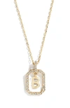 Baublebar Alicia Intial Pendant Necklace In Transparent