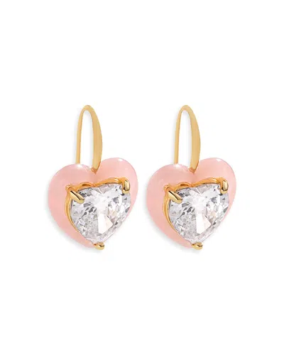 Baublebar Alma Cubic Zirconia Heart Drop Earrings In Pink