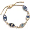 Baublebar Alternating Evil Eye Bracelet In Blue