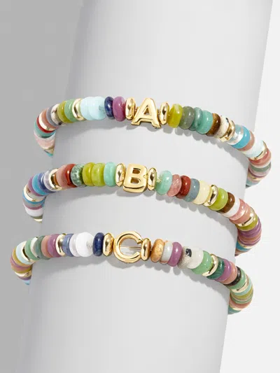 Baublebar Amaris Semi-precious Initial Bracelet In Multi