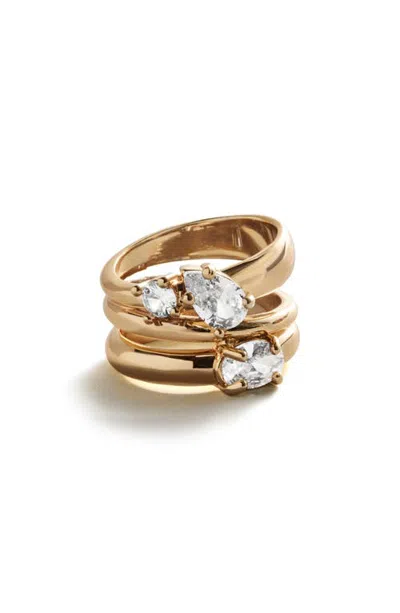Baublebar Angela Set Of 3 Rings In Gold