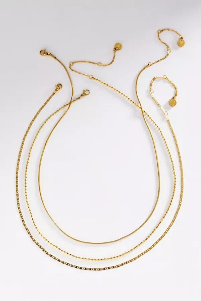 Baublebar Anita Water-resistant Necklaces, Set Of 3 In Gold
