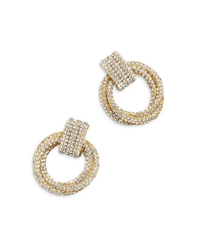 Baublebar Arabella Pave Doorknocker Drop Earrings In Clear/gold