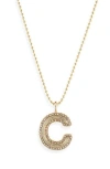 Baublebar Arianna Initial Pendant Necklace In Gold