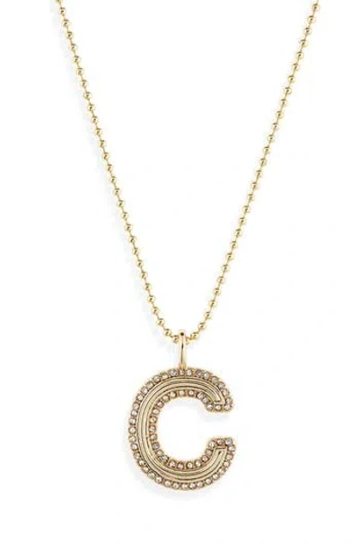 Baublebar Arianna Initial Pendant Necklace In Gold
