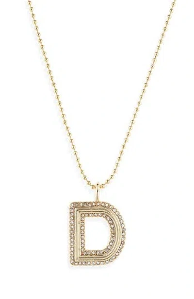 Baublebar Arianna Initial Pendant Necklace In Gold