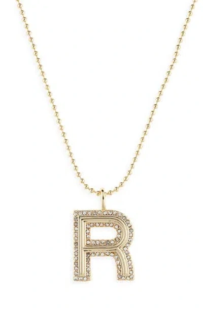 Baublebar Arianna Initial Pendant Necklace In Gold