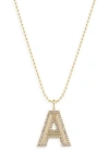 Baublebar Arianna Initial Pendant Necklace In Gold