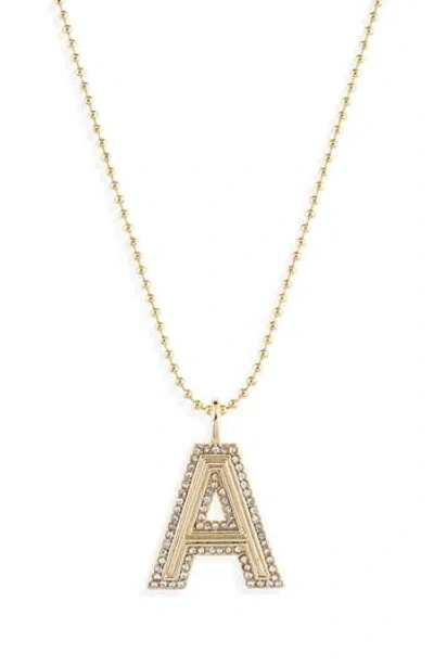 Baublebar Arianna Initial Pendant Necklace In Gold