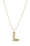 Baublebar Arianna Initial Pendant Necklace In Gold