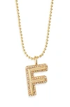 Baublebar Arianna Initial Pendant Necklace In Gold