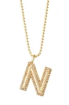 Baublebar Arianna Initial Pendant Necklace In Gold