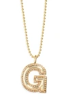 Baublebar Arianna Initial Pendant Necklace In Gold
