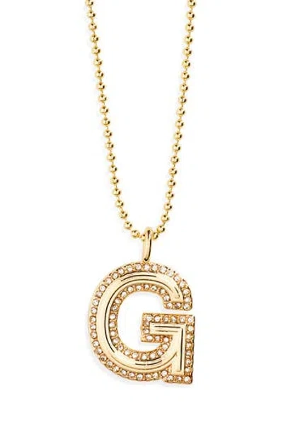 Baublebar Arianna Initial Pendant Necklace In Gold