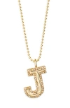 Baublebar Arianna Initial Pendant Necklace In Gold