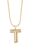 Baublebar Arianna Initial Pendant Necklace In Gold