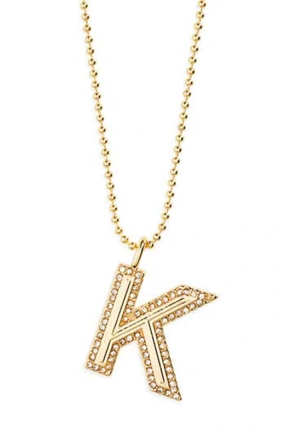 Baublebar Arianna Initial Pendant Necklace In Gold