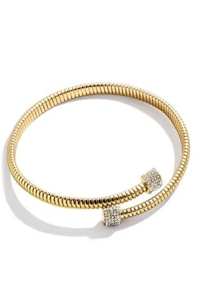 Baublebar Autumn Crystal Bypass Bracelet In Gold Tone/clear