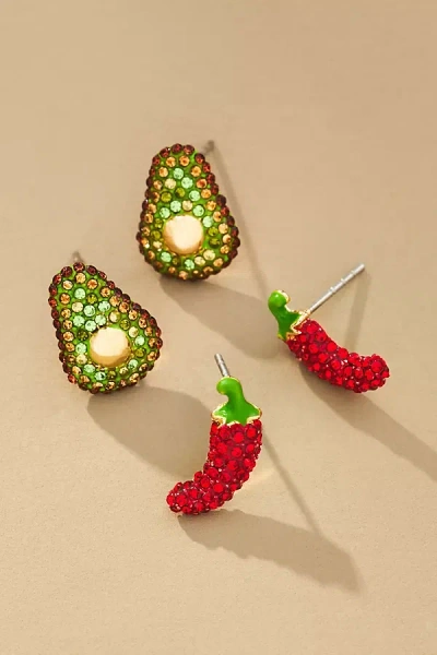 Baublebar Avocado & Jalapeño Post Earrings, Set Of 2 In Multi