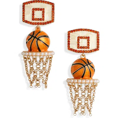 Baublebar Basketball Hoop Earrings In Orange Multi