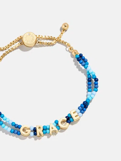 Baublebar Bead Mine Kids' Custom Name Bracelet In Gold